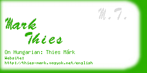 mark thies business card